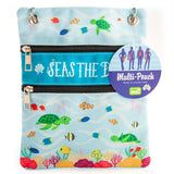 Sea Animals Multi-Pouch Travel Bag