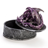 Purple Dragon Oval Trinket Box